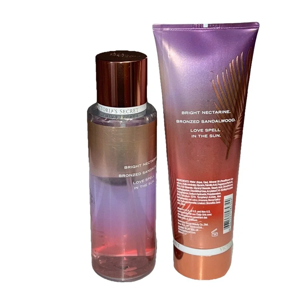 VICTORIA'S SECRET LOVE SPELL SUNKISSED BODY MIST & FRAGRANCED LOTION (SET OF 2)‎
